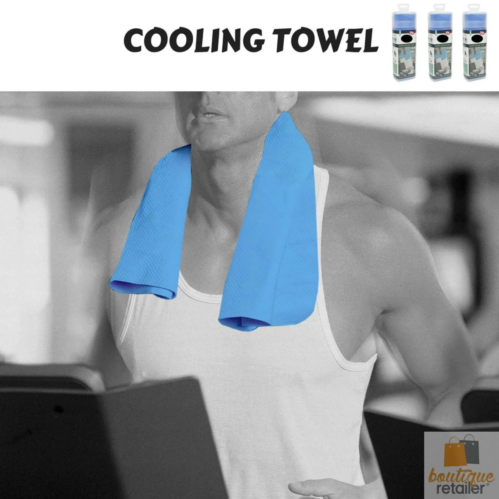 3x INSTANT COOLING TOWEL UPF 50  Ice Cold Sport Sweat Absorbing Leisure 66x43