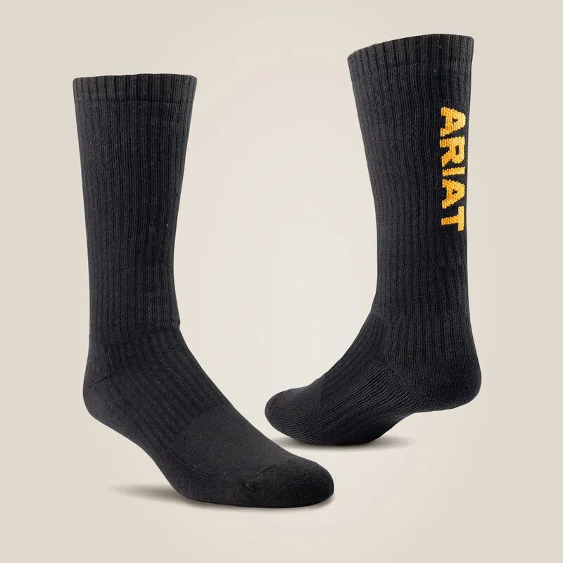 ARIAT Premium Ringspun Cotton Mid Calf Work Sock 3 Pair Pack $22.95