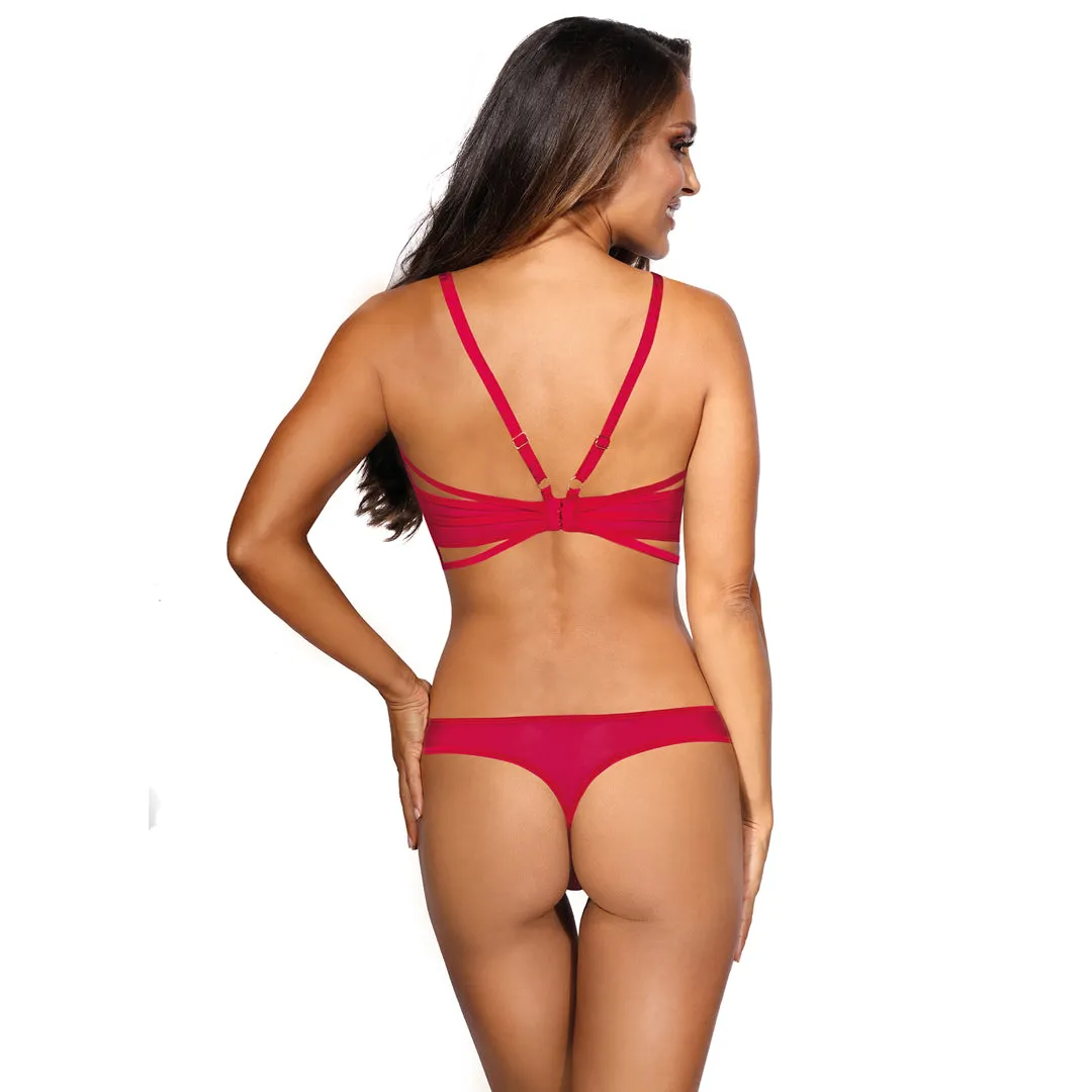 Axami Sexy Open Cup Shelf Bra Cherry Bomb