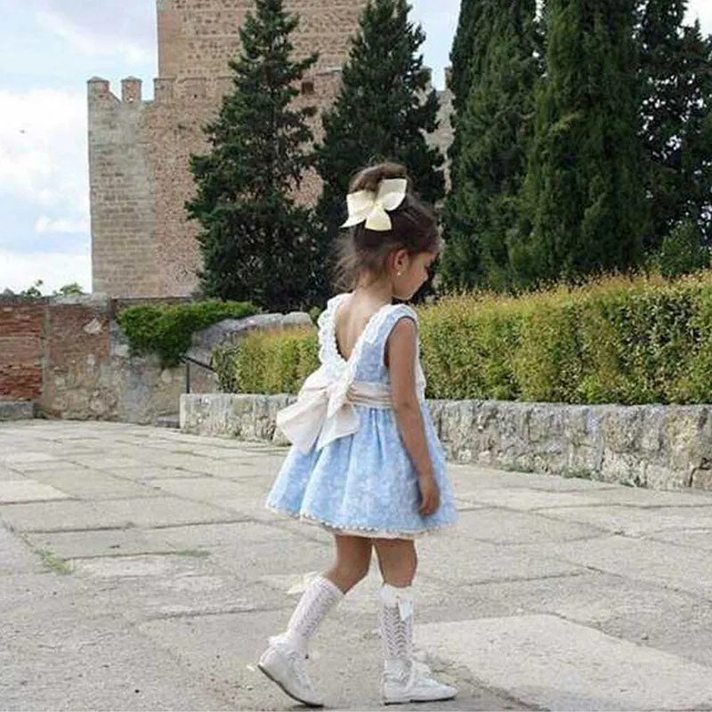 Baby Girl Royal Style Bow Knee High Fishnet Socks For 0-3 Years Olds