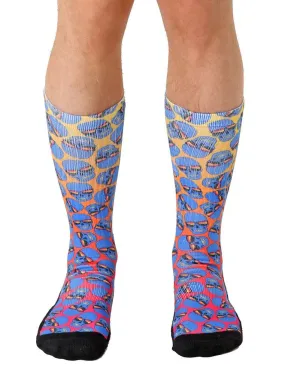 Bad To The Bone Skull Crew Sport Socks (Unisex)