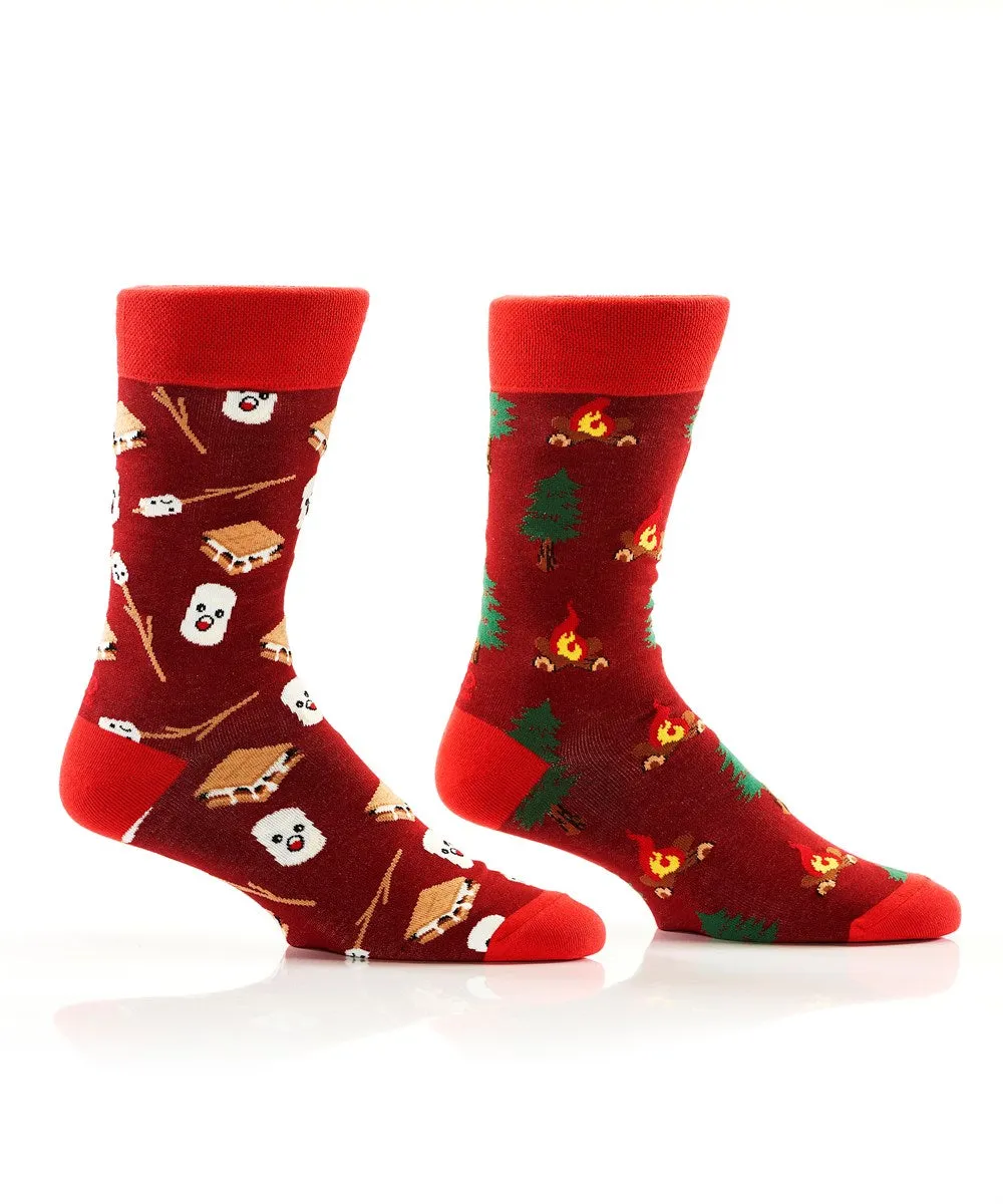 Bonfire & Marshmallow Men's Crew Socks