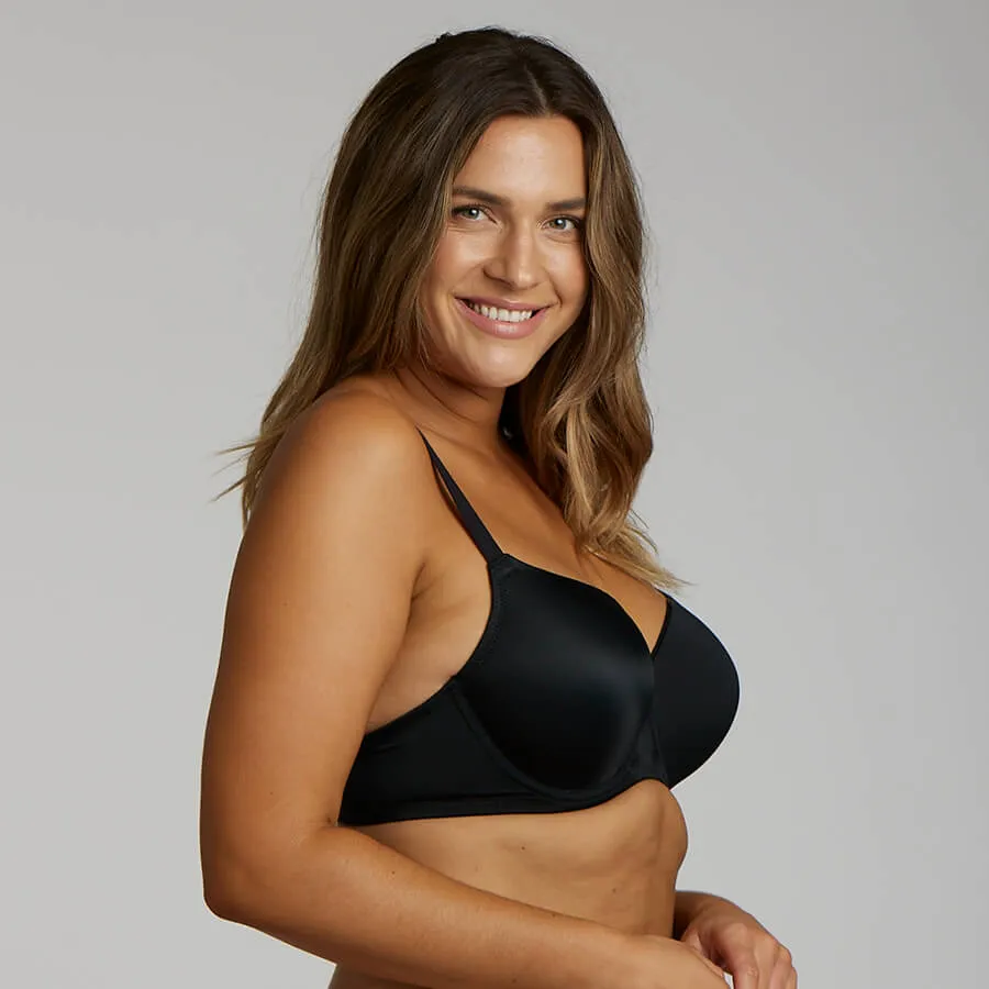 Convertible Full Cup T Shirt Full Bra (Black)