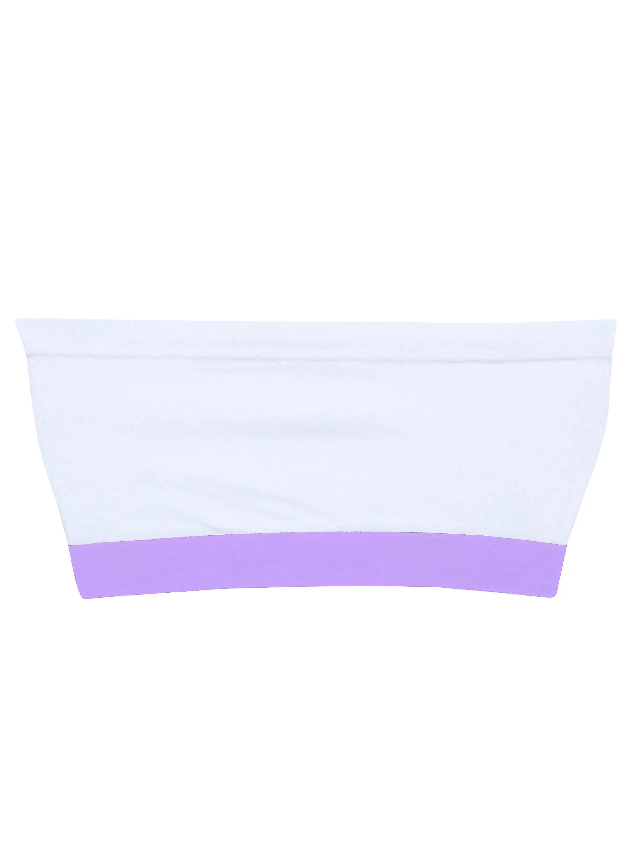 Double-Layer Cotton Tube Bras | Non-Padded Strapless Bra | Solid White