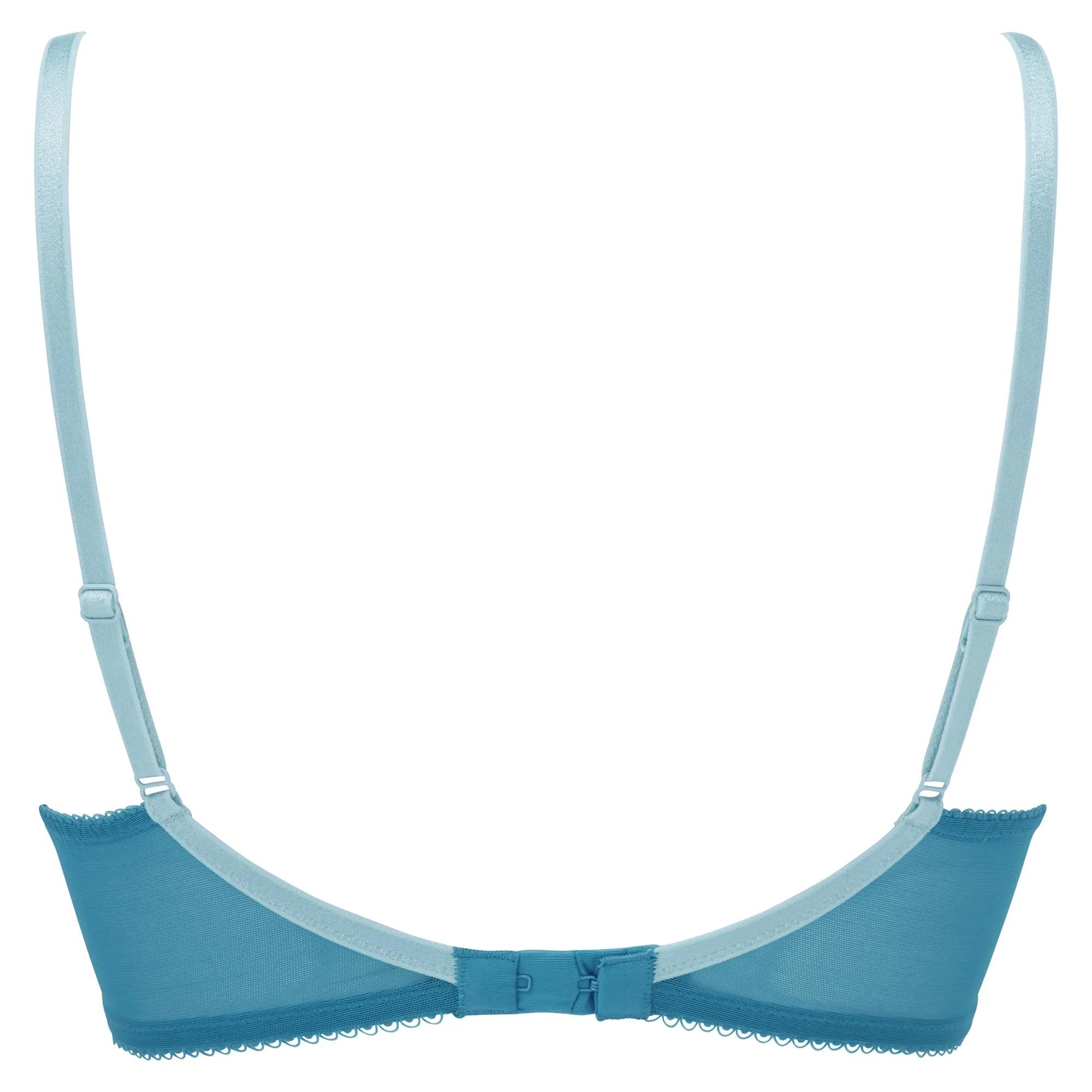 Gossard Superboost Lace Sheer Plunge Bra Ocean Blue