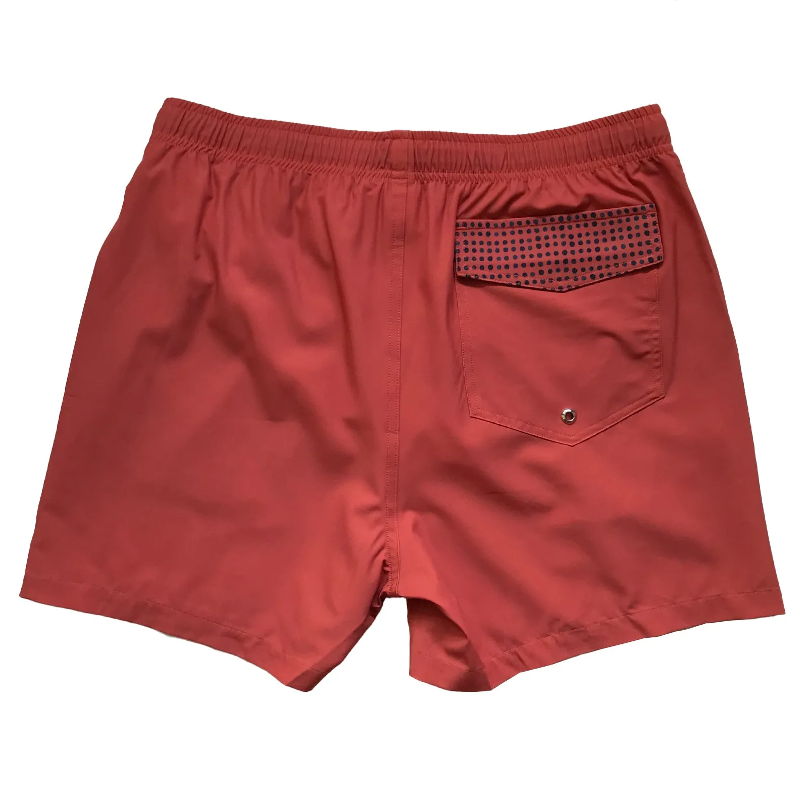 Men's Stretchy Solid-Colour Trunks: Rust