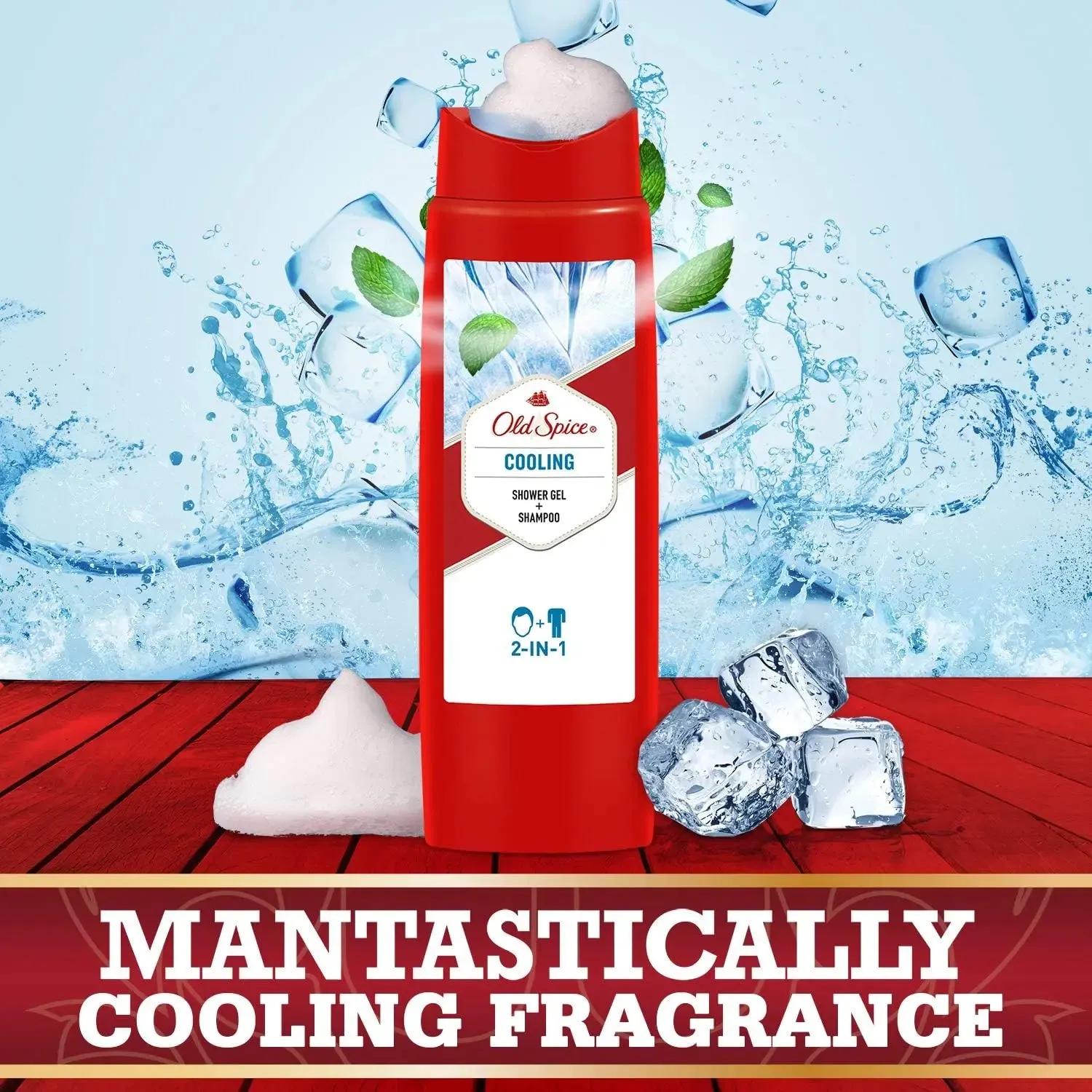 Old Spice Shower Gel Cooling Shampoo 2in1, 250ml