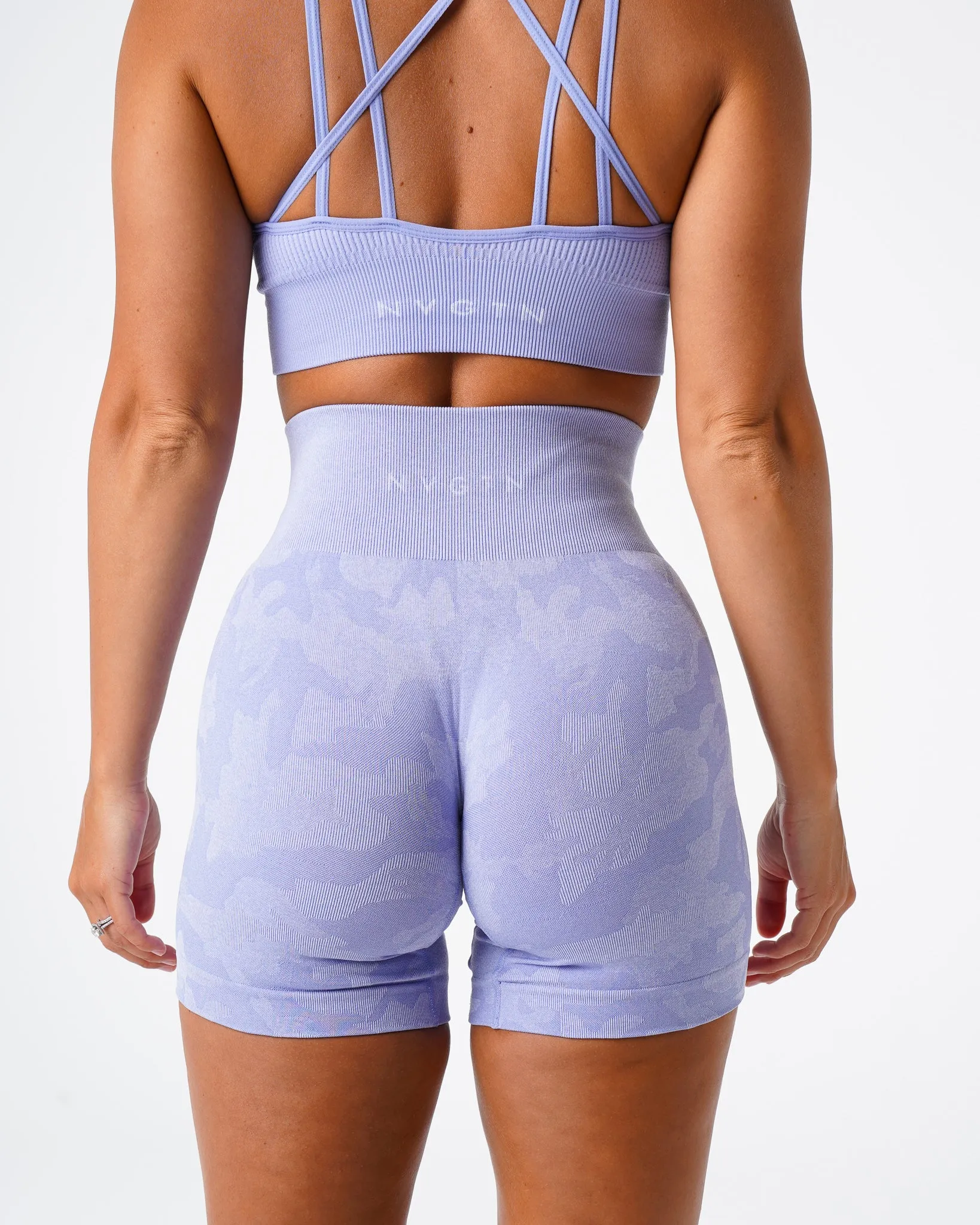 Periwinkle Camo Seamless Shorts