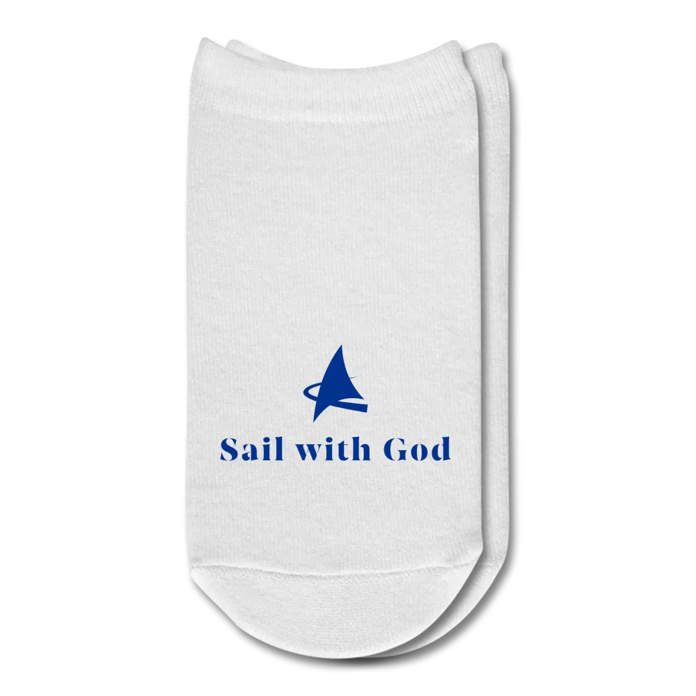 "Sail with God" Ankle Socks (Dark Blue)