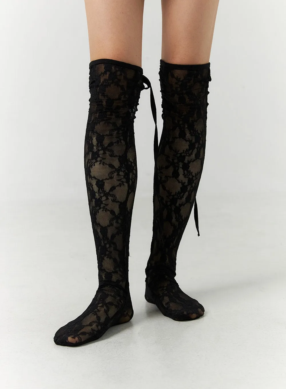 Ribbon Lace Mesh Socks CN317