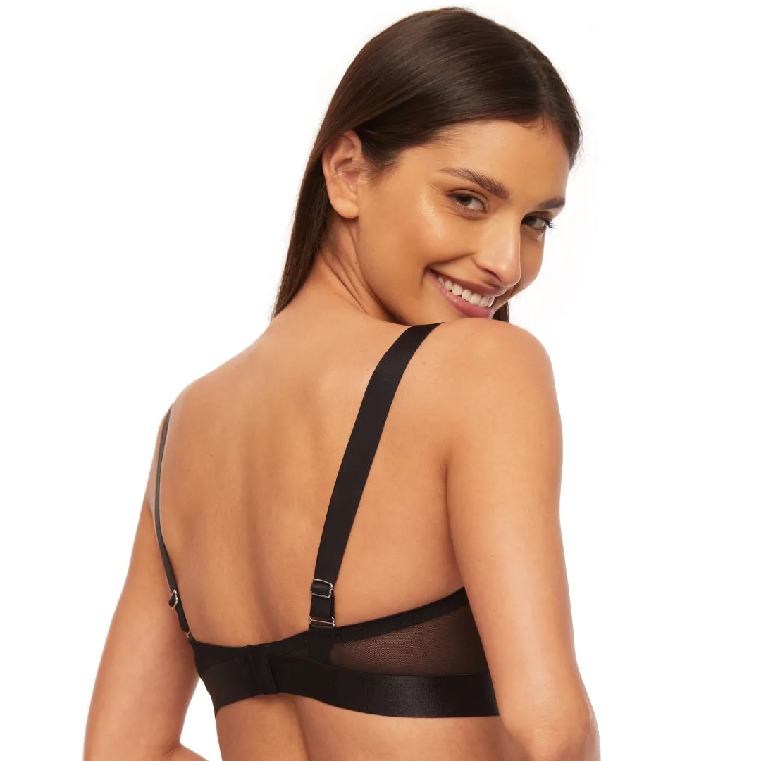 Sheer Mesh Balconette Bra Kinga Mist
