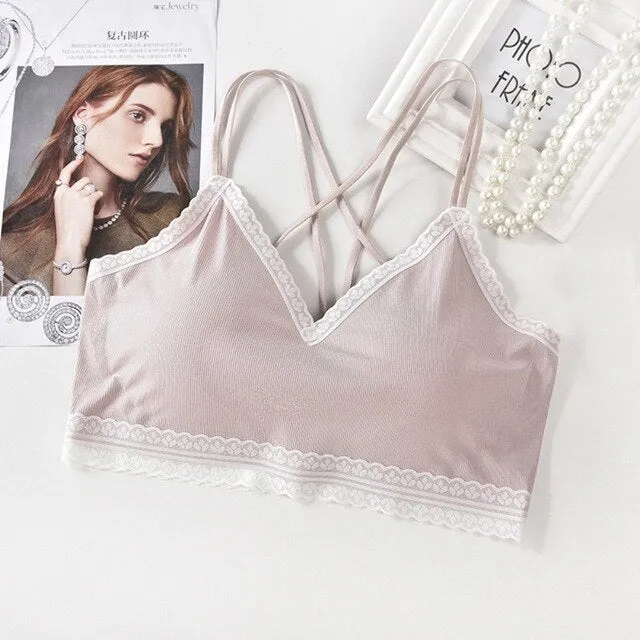 Shoulder Strap Beauty Back Tube Top for Women