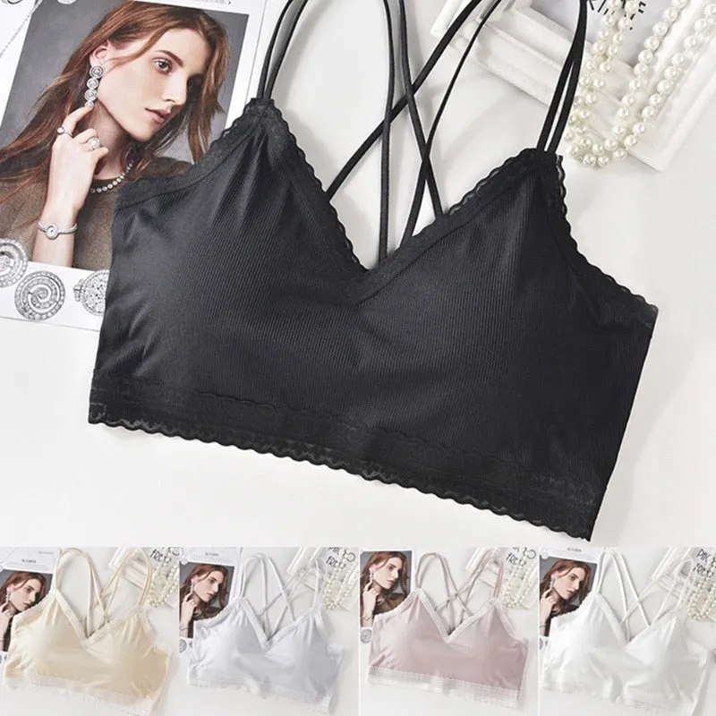 Shoulder Strap Beauty Back Tube Top for Women