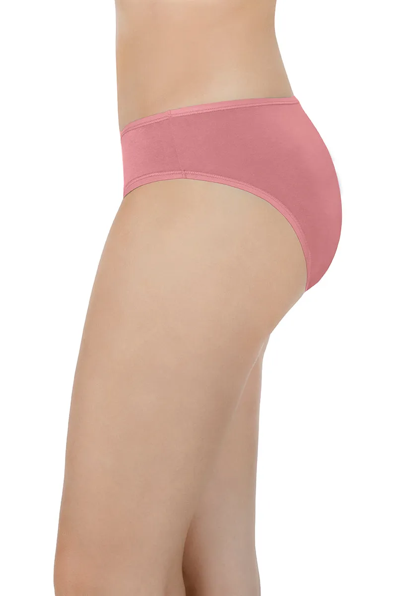 Solid Low Rise Assorted Bikini Panties (Pack of 2 Colors & Prints May Vary)