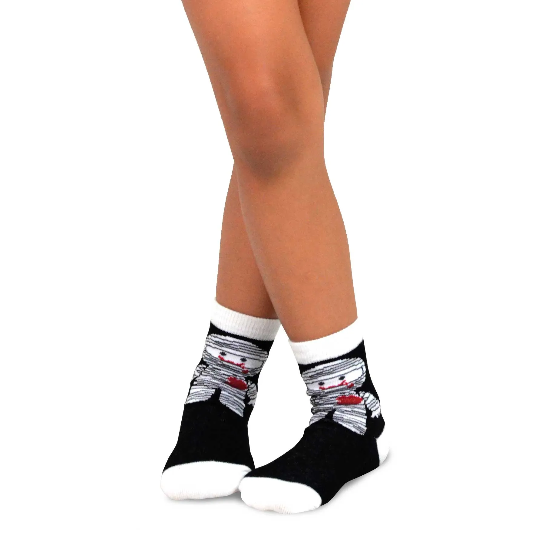 TeeHee Socks Kid's Halloween Cotton Short Crew Mummy 3-Pack (70908)