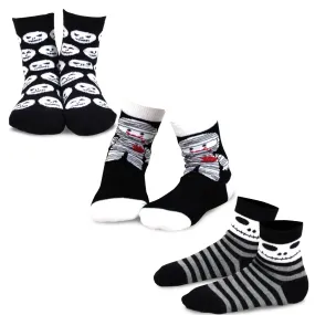 TeeHee Socks Kid's Halloween Cotton Short Crew Mummy 3-Pack (70908)