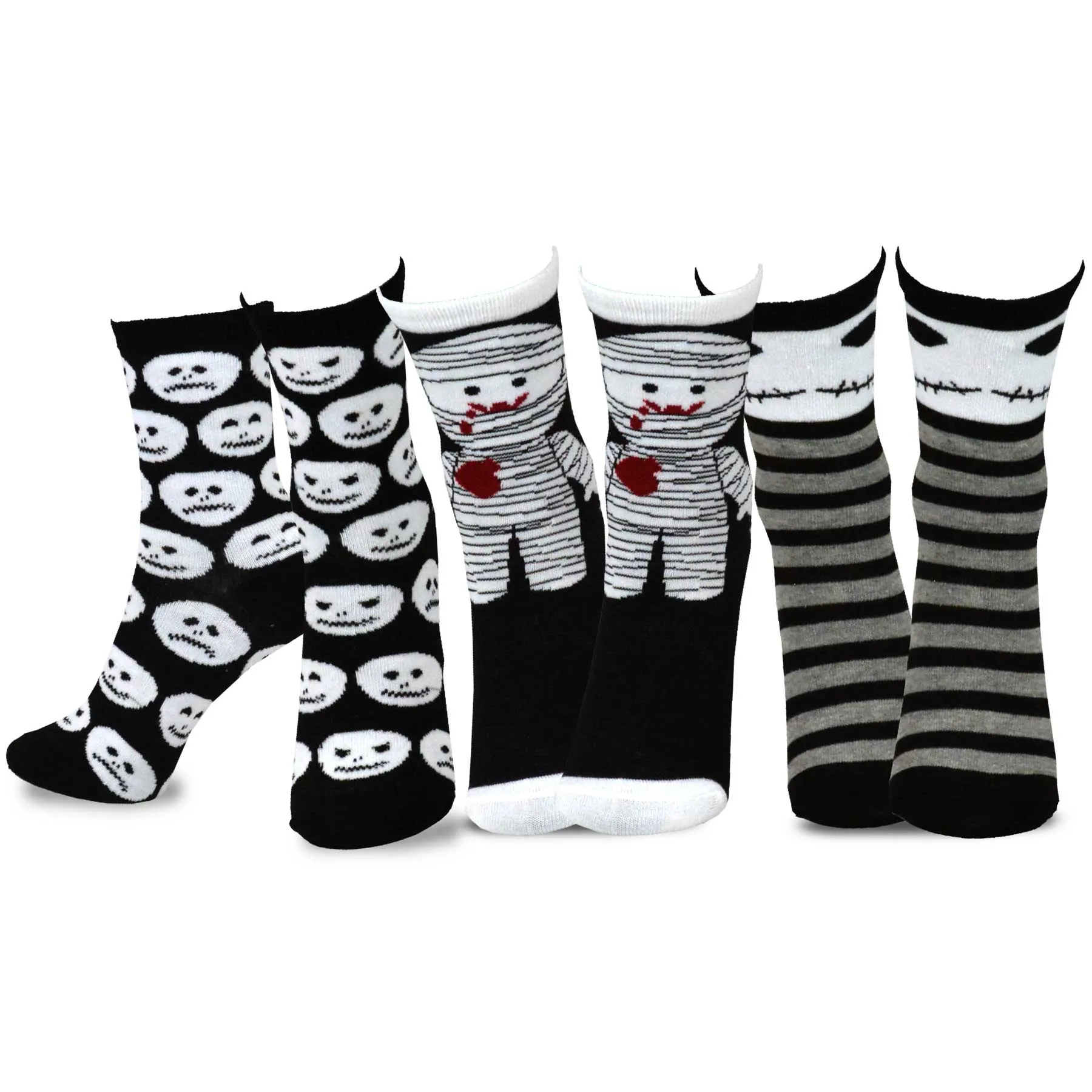 TeeHee Socks Kid's Halloween Cotton Short Crew Mummy 3-Pack (70908)