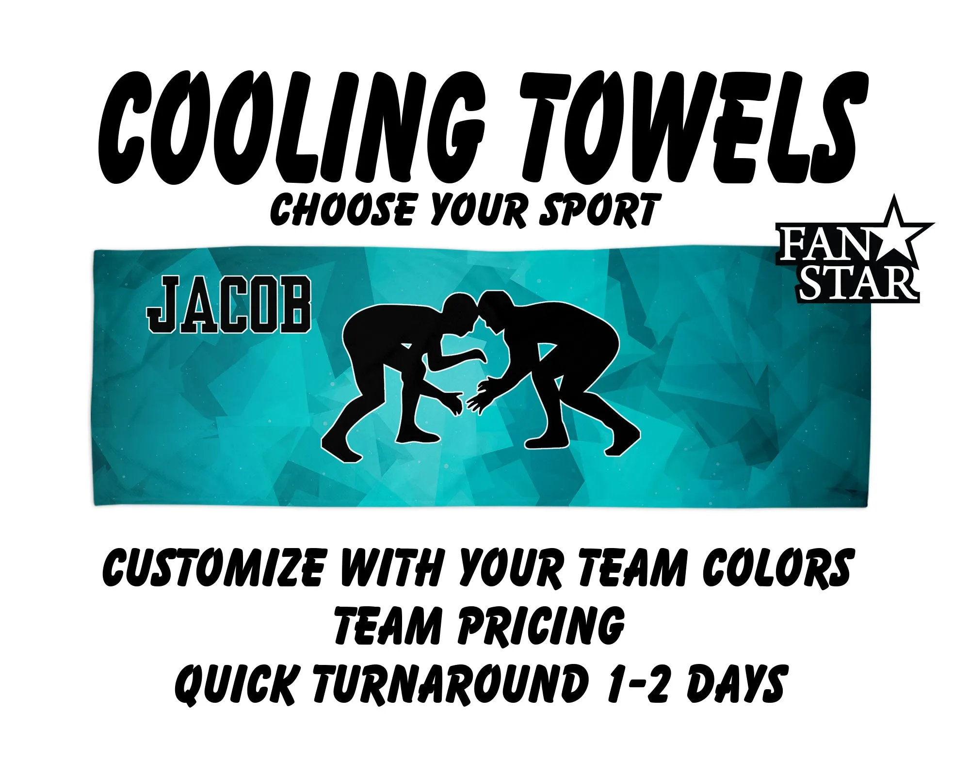 Wrestling Cooling Towel with Prism Background